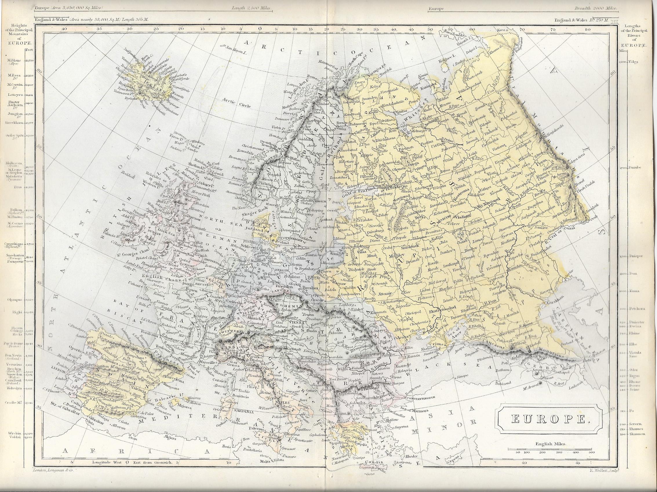 Europe Antique Map 1871 – Maps And Antique Prints