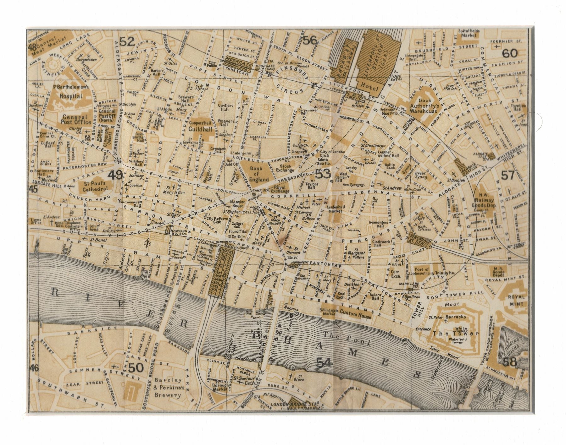 City of London Antique Map 1915 – Maps and Antique Prints