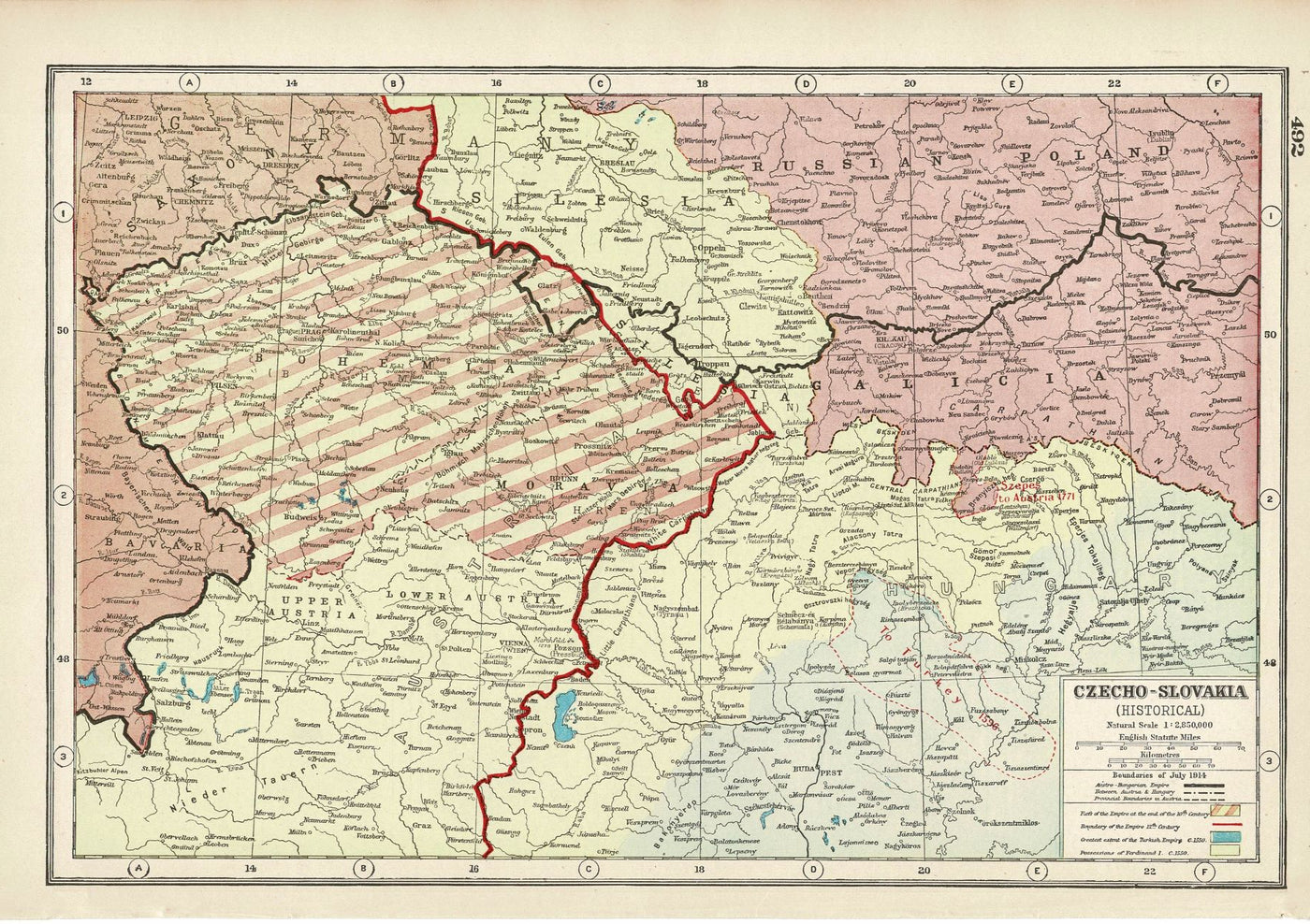 Czecho-Slovakia, An Atlas of the Great War, published 1920.