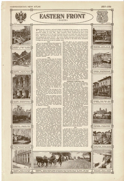 Eastern Front (South), An Atlas of the Great War, Early published 1920