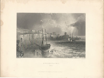 Broadstairs Kent antique print 1844