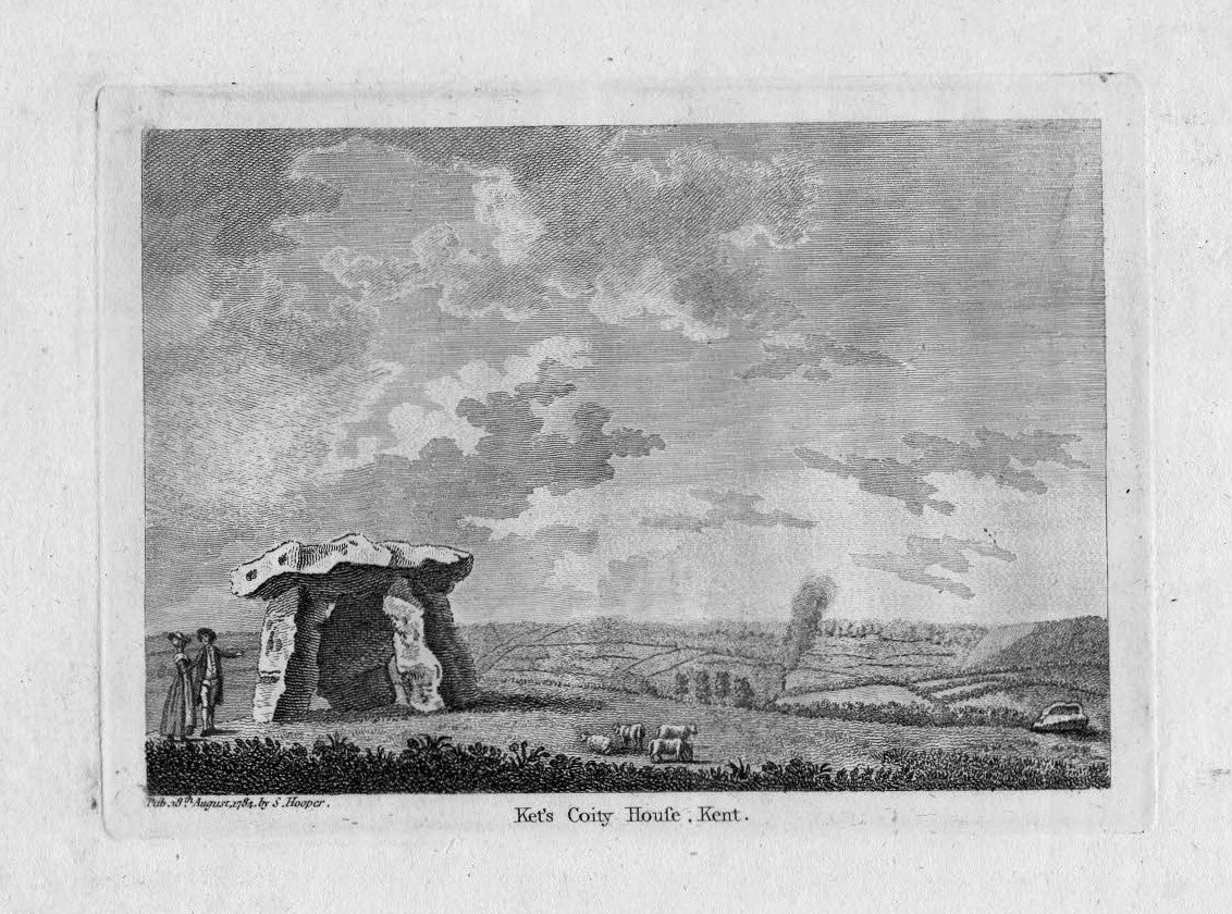 Ket's Coity House Kent antique print 1784