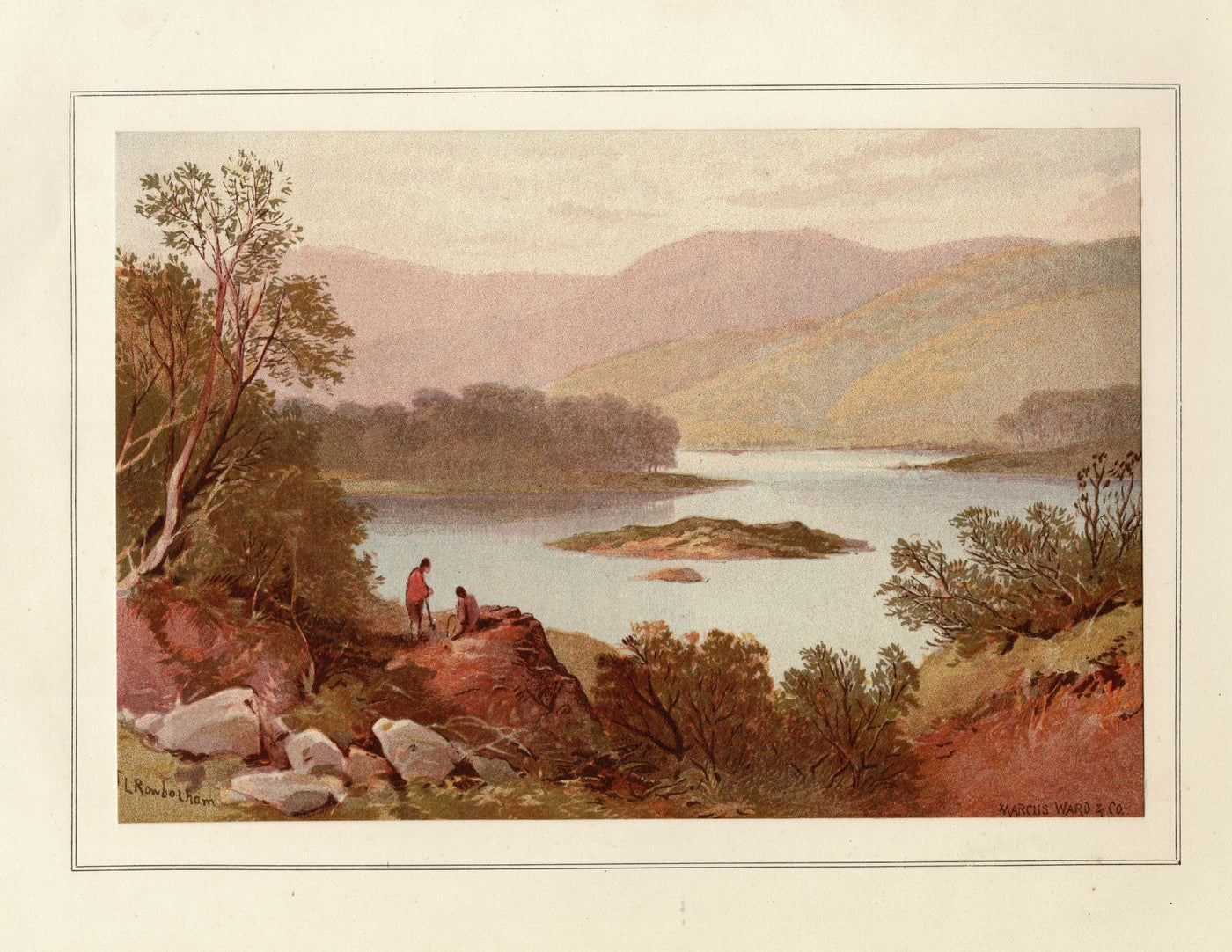 Loch Leane Killarney County Kerry Ireland antique print 1879