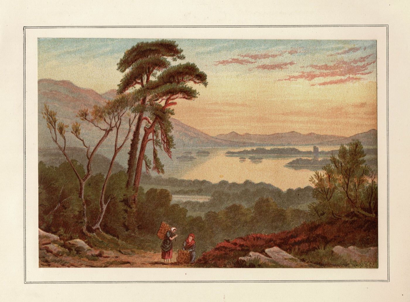 Killarney Lower Lake County Kerry Ireland antique print 1879