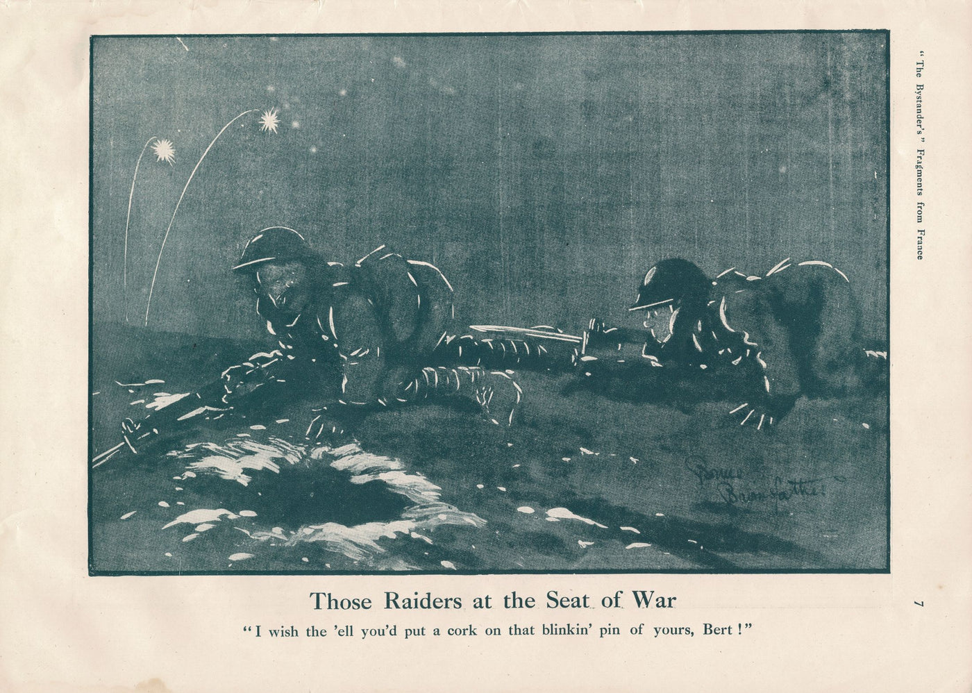 Valentines Day WW1 proposal for potatoes Capt. Bairnsfather cartoon