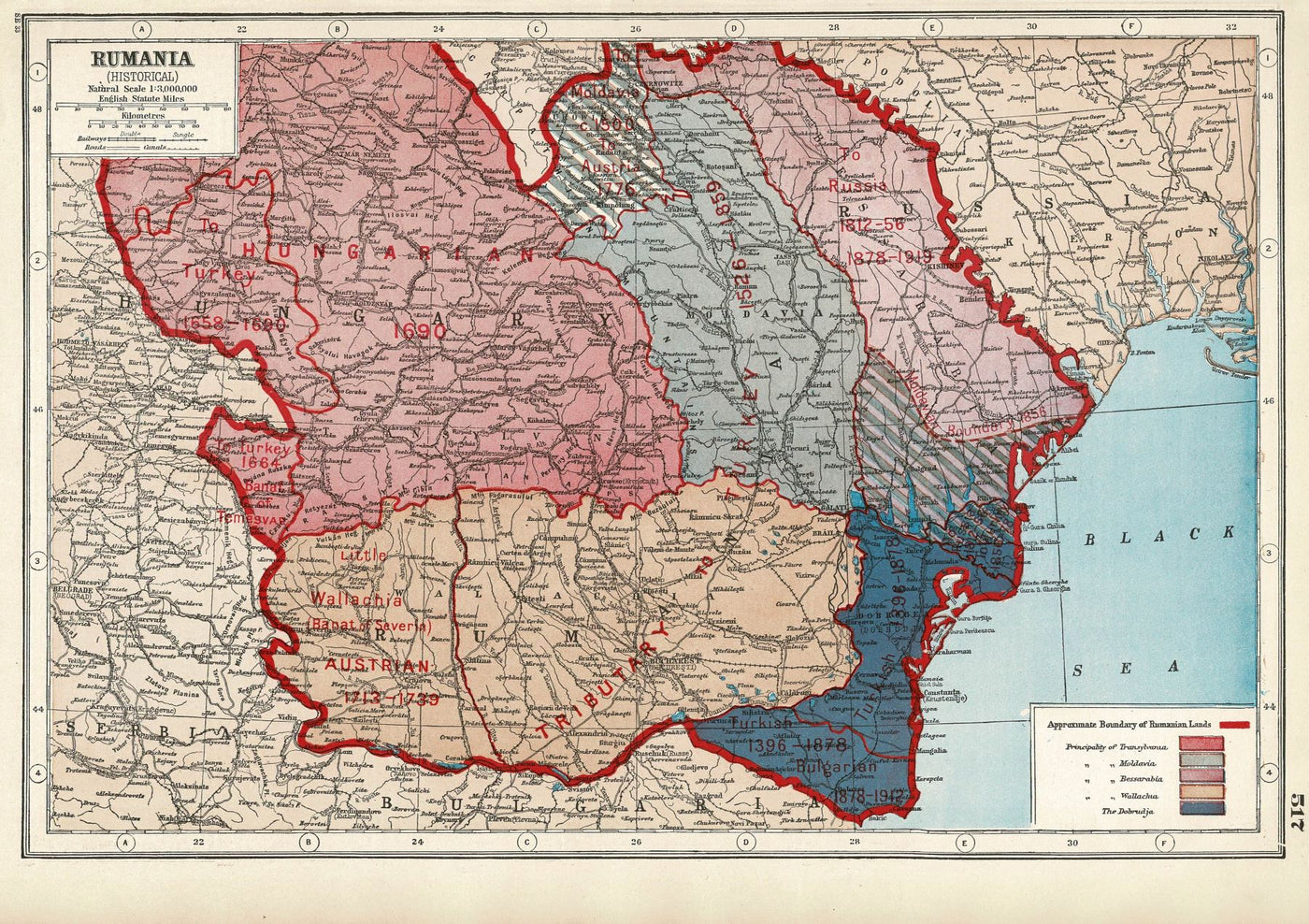 Roumania, An Atlas of the Great War, published 1920.