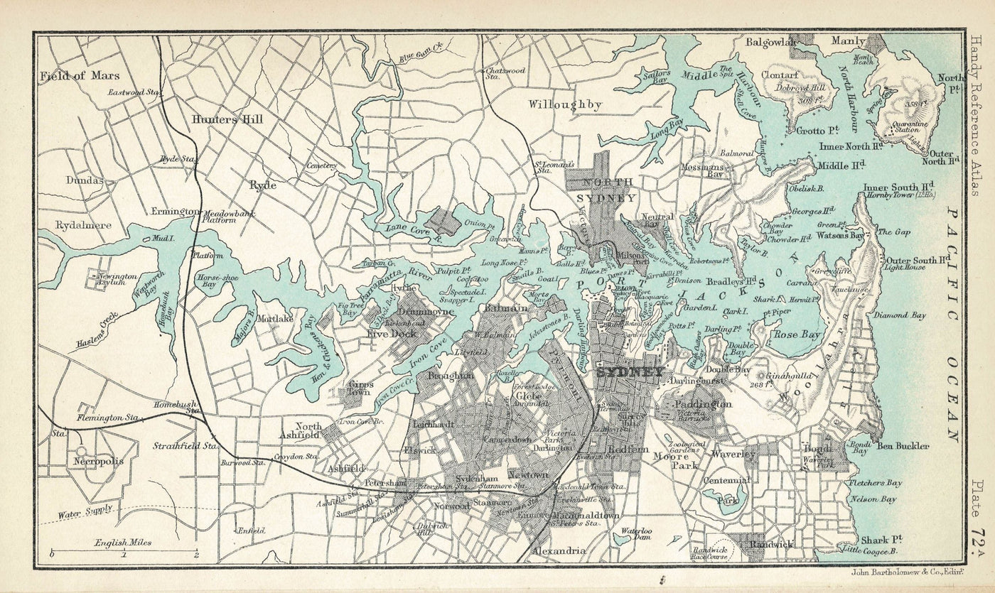 New South Wales Australia antique map published 1898