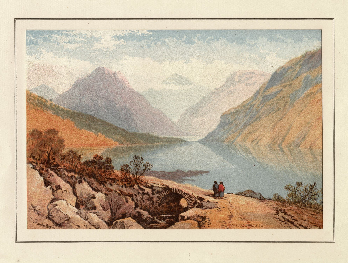 Wastwater, Cumberland, Lake District, Antique Print, 1879