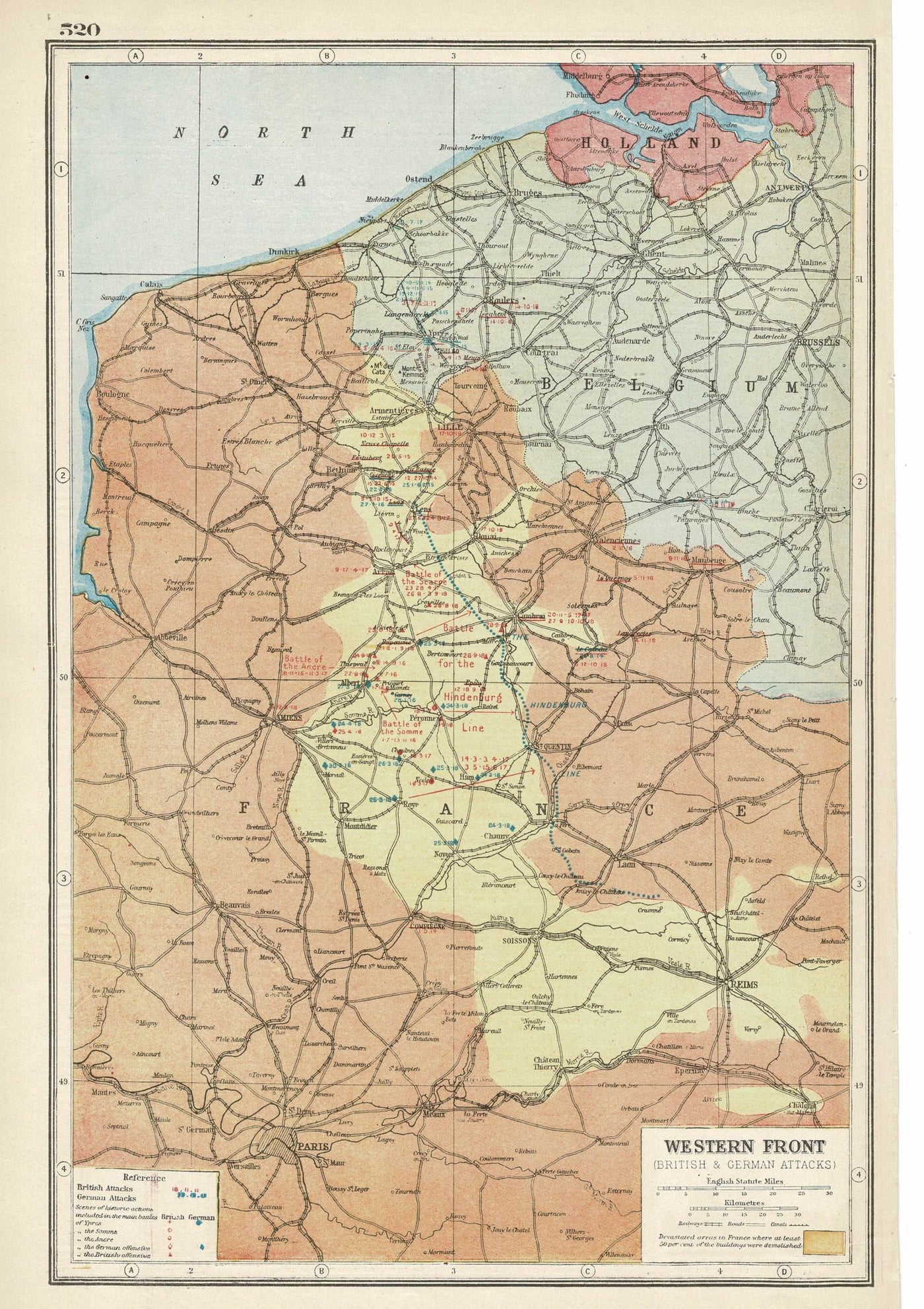 Western Front, An Atlas of the Great War, published 1920.