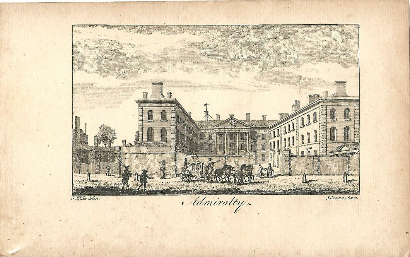 Admiralty Whitehall guaranteed antique print published 1776