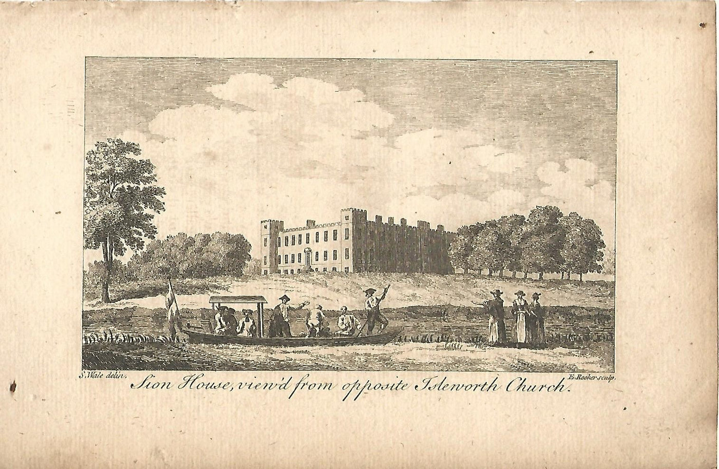 Syon House antique print published 1776