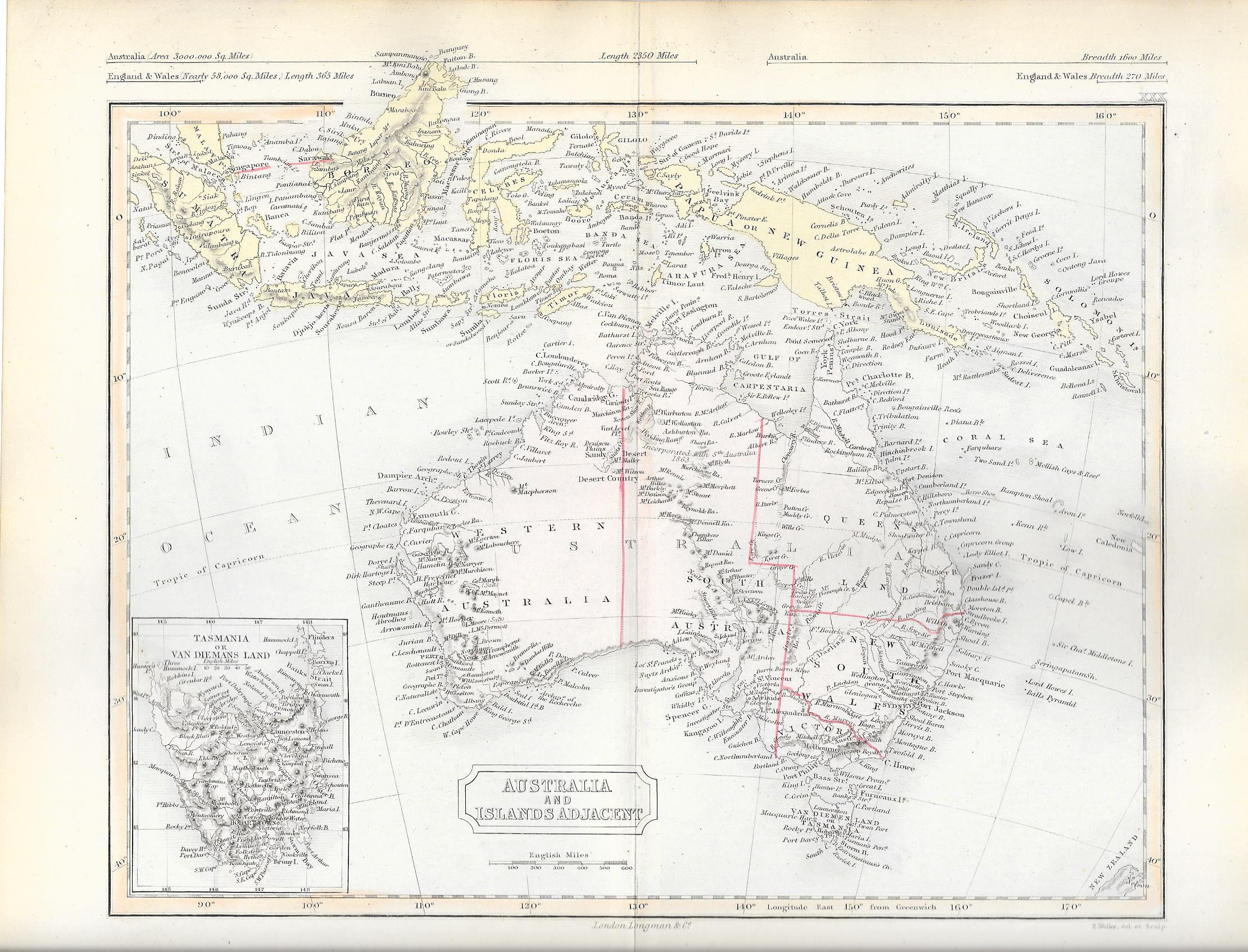 Australia Sumatra Papua New Guinea antique map – Maps and Antique Prints