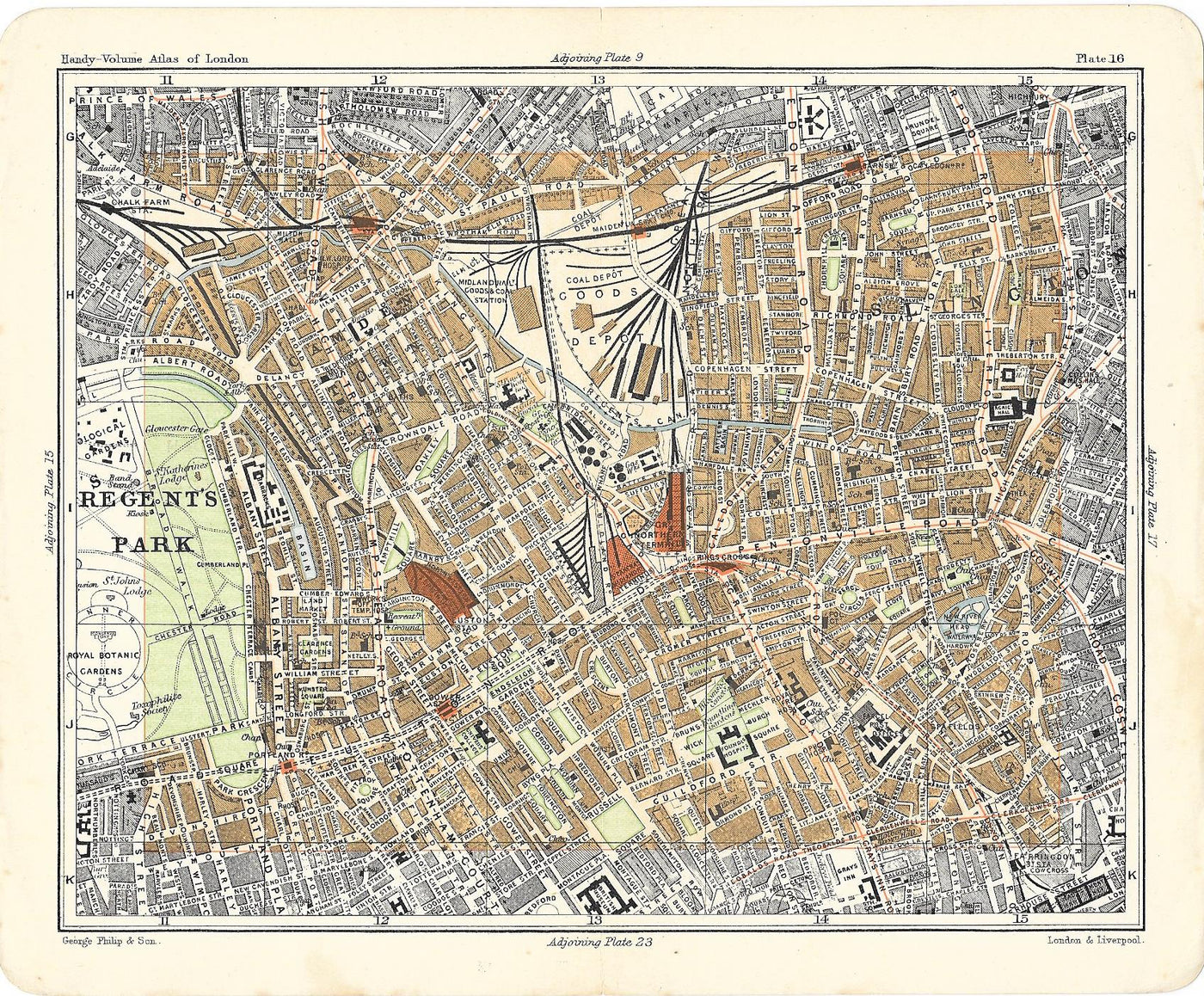 Camden Town antique map 1902