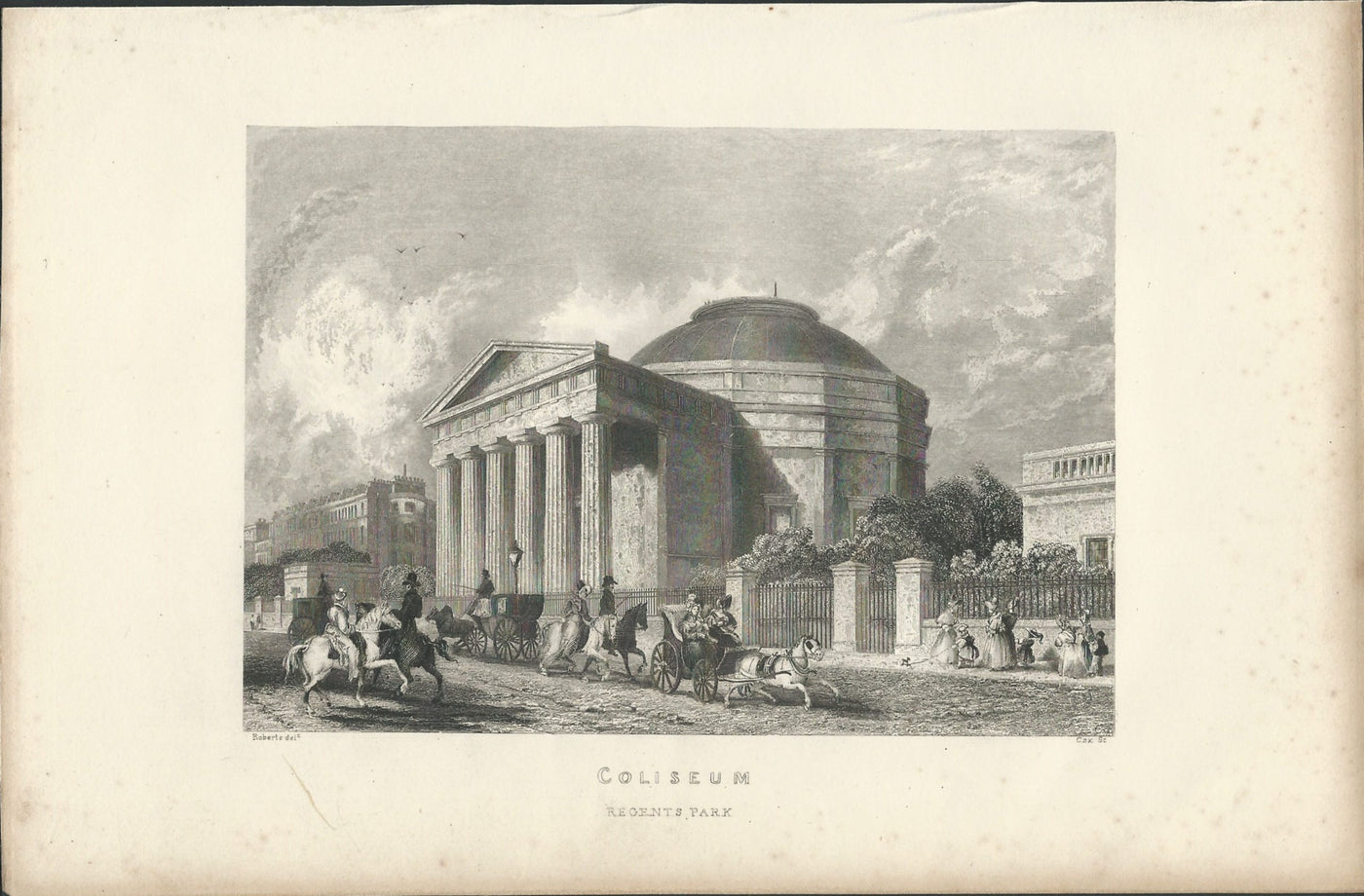 Coliseum Regent's Park antique print 1838