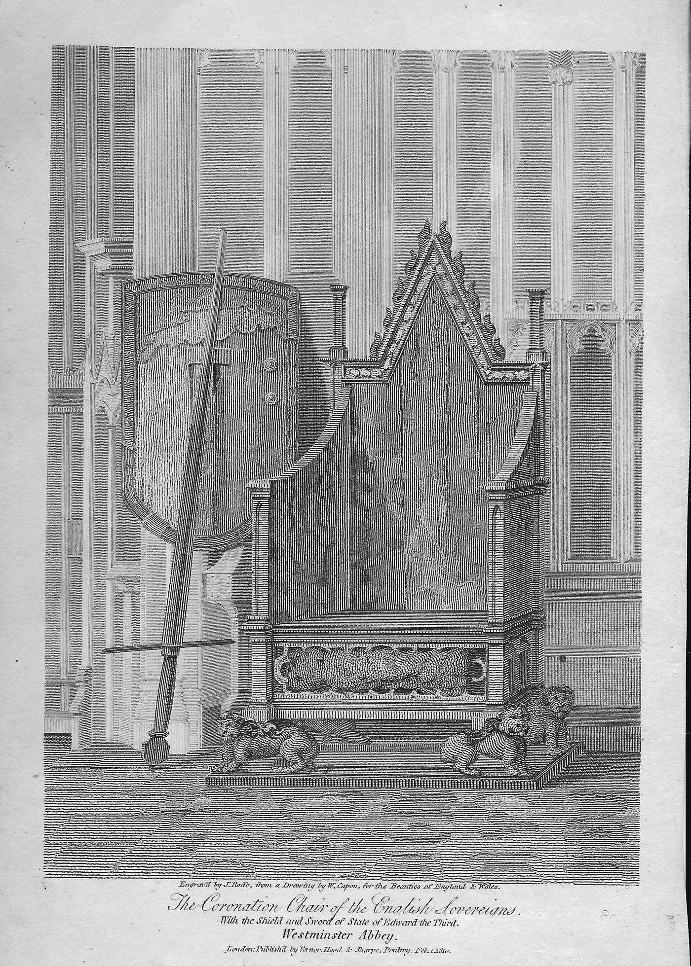 Coronation Chair Westminster Abbey 1810