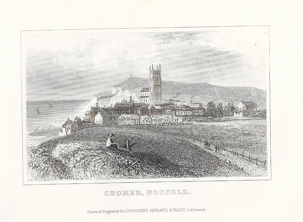 Cromer Norfolk antique print 1845