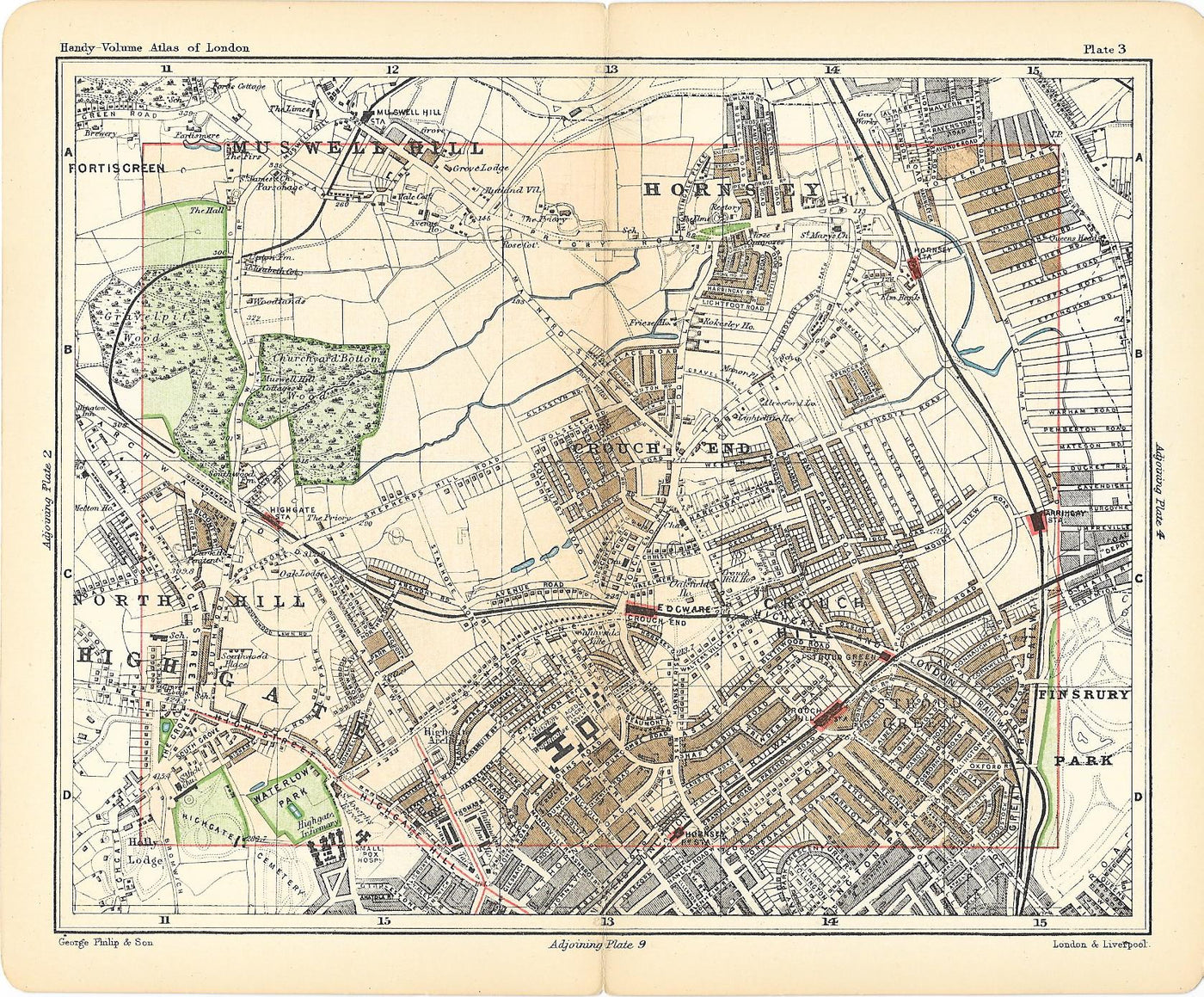 Crouch End antique map