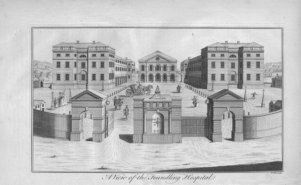 Foundling Hospital antique print by Benjamin Cole 1756