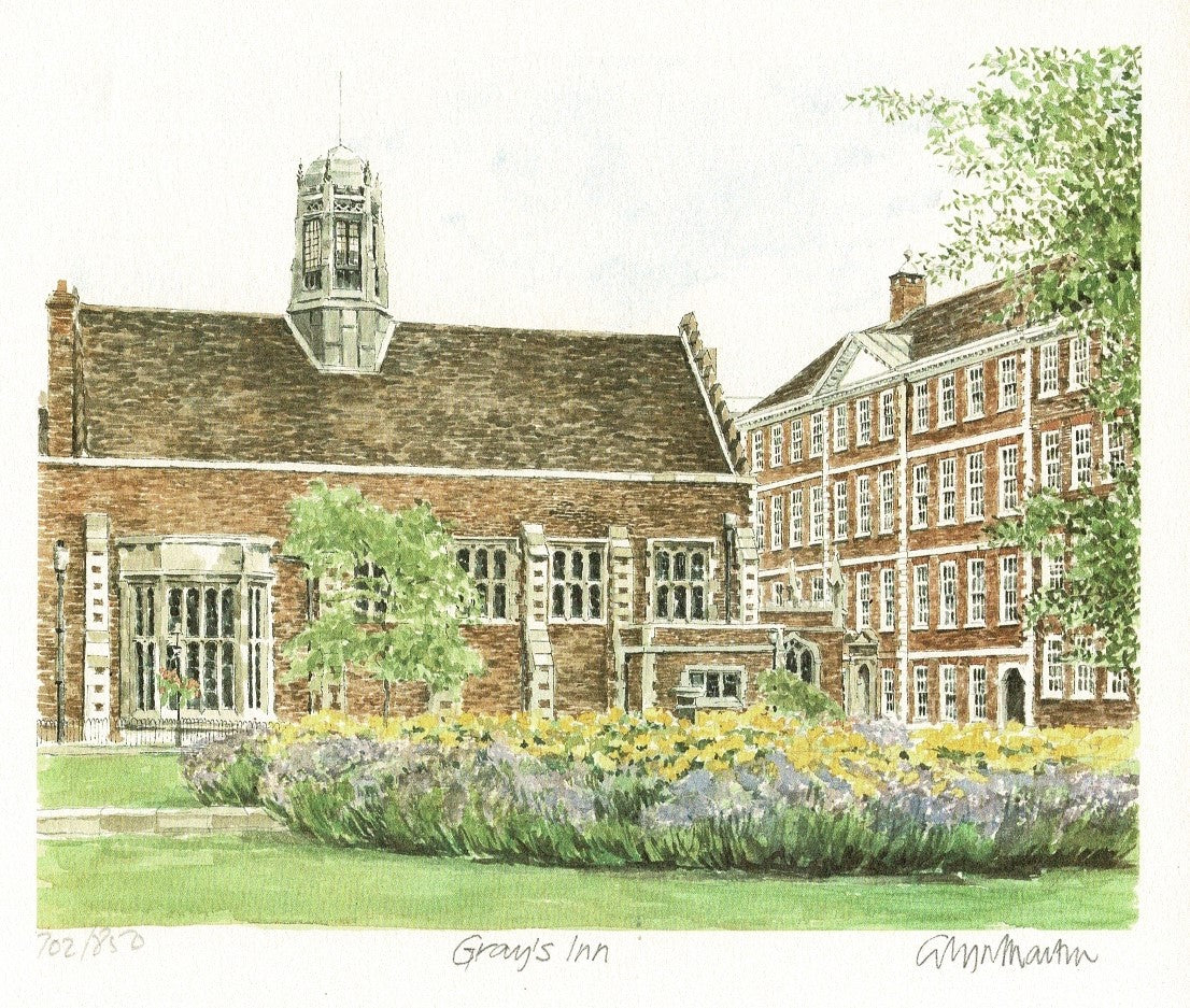 Gray's Inn limited edition print by Glyn Martin