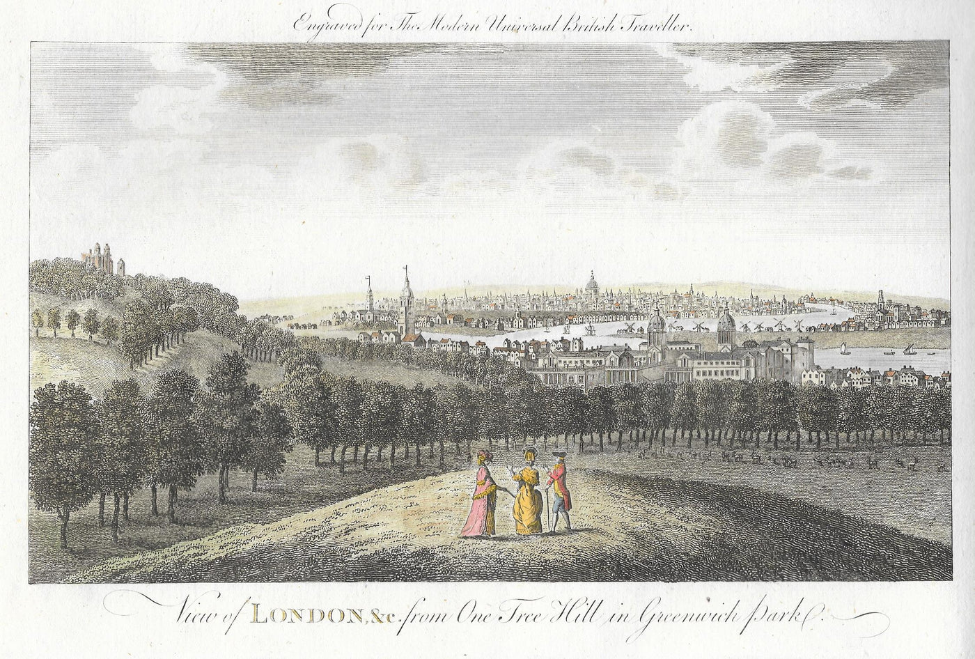 Greenwich antique print 1779