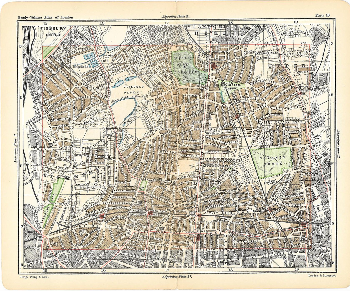 Hackney antique map 1891