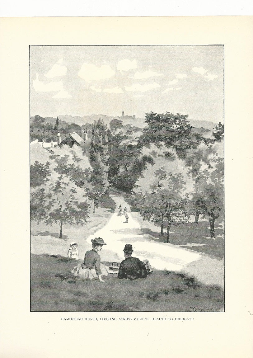 Hampstead Heath looking towards Highgate 1893