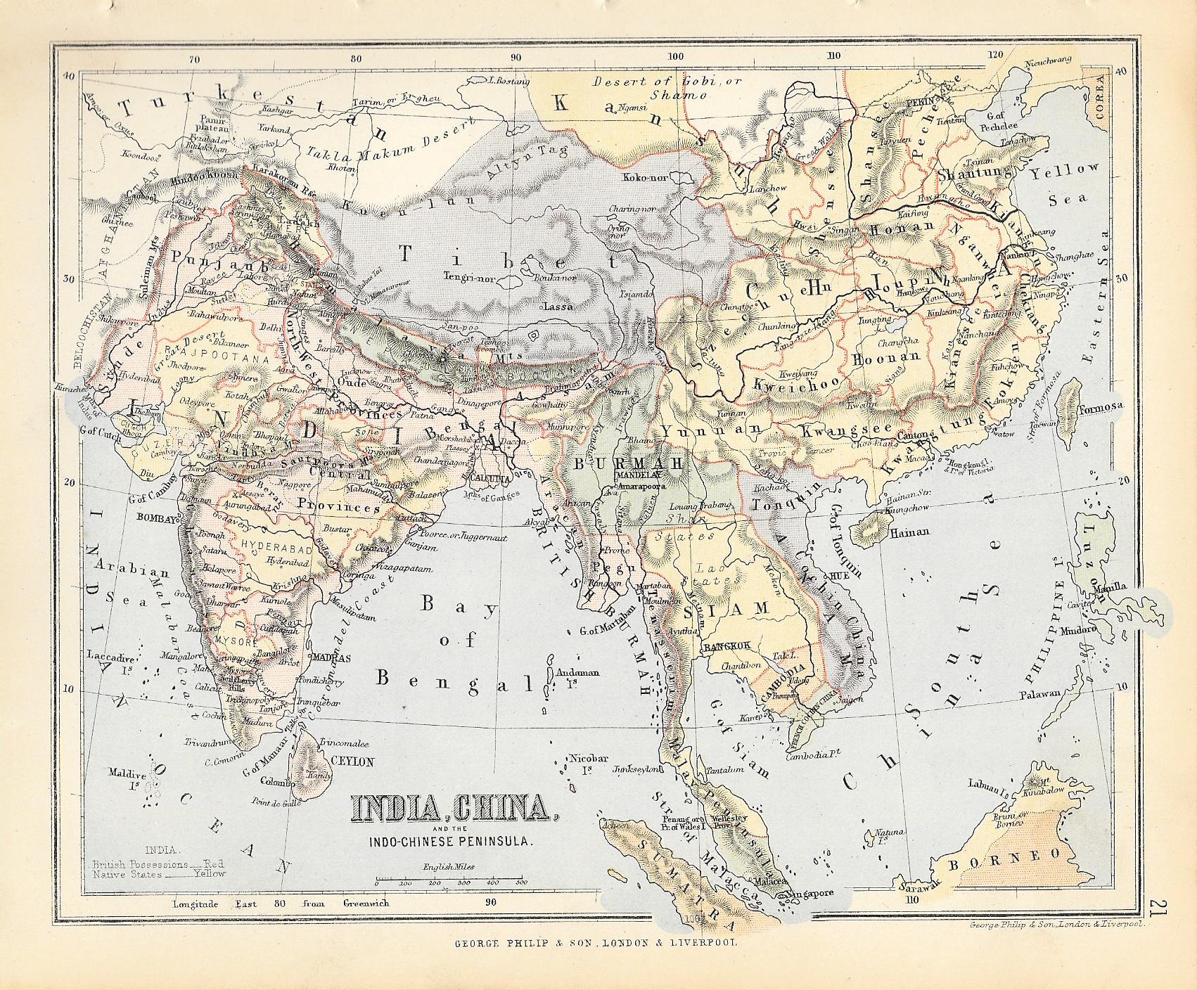 India China antique map – Maps and Antique Prints