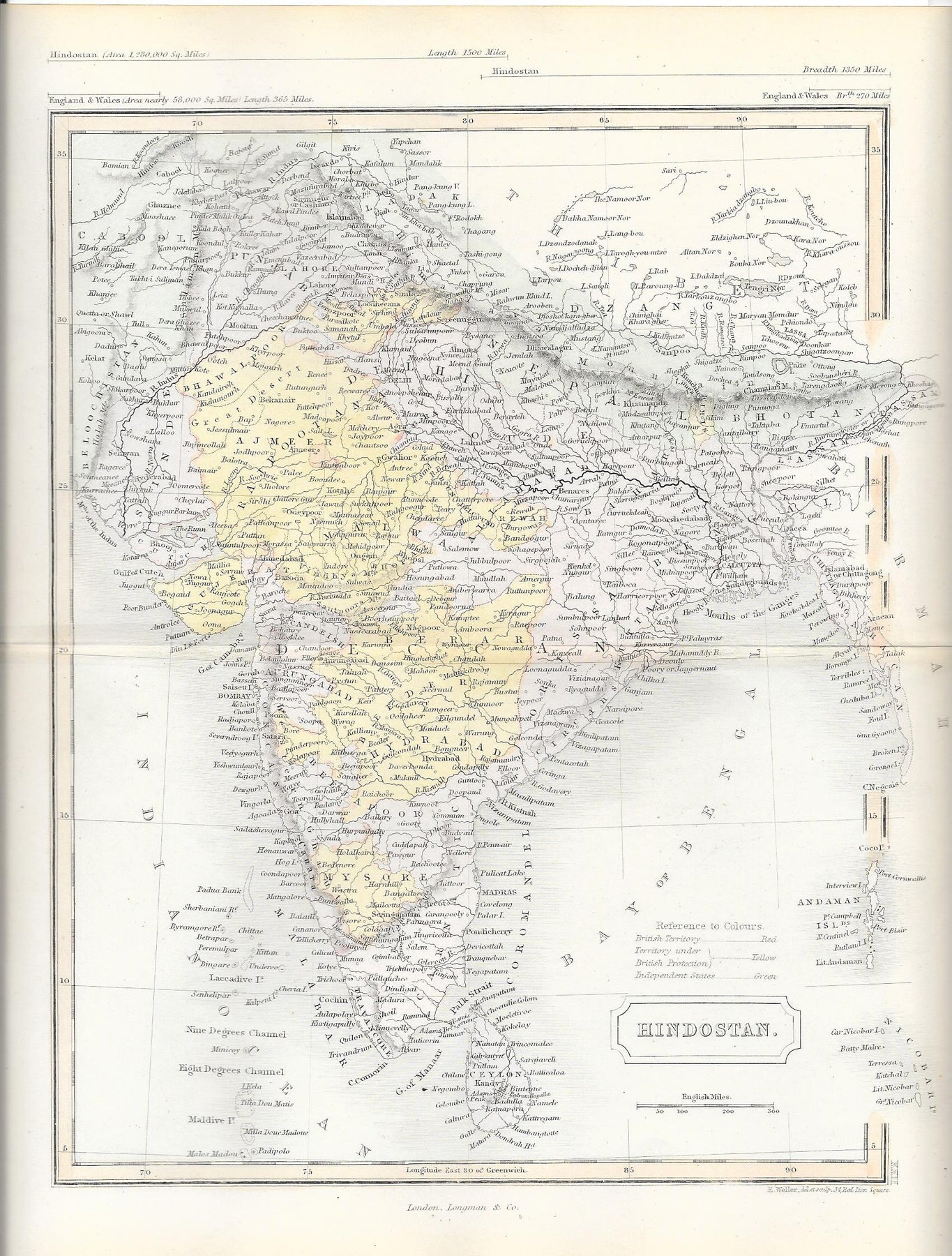 India Hindostan antique map – Maps and Antique Prints