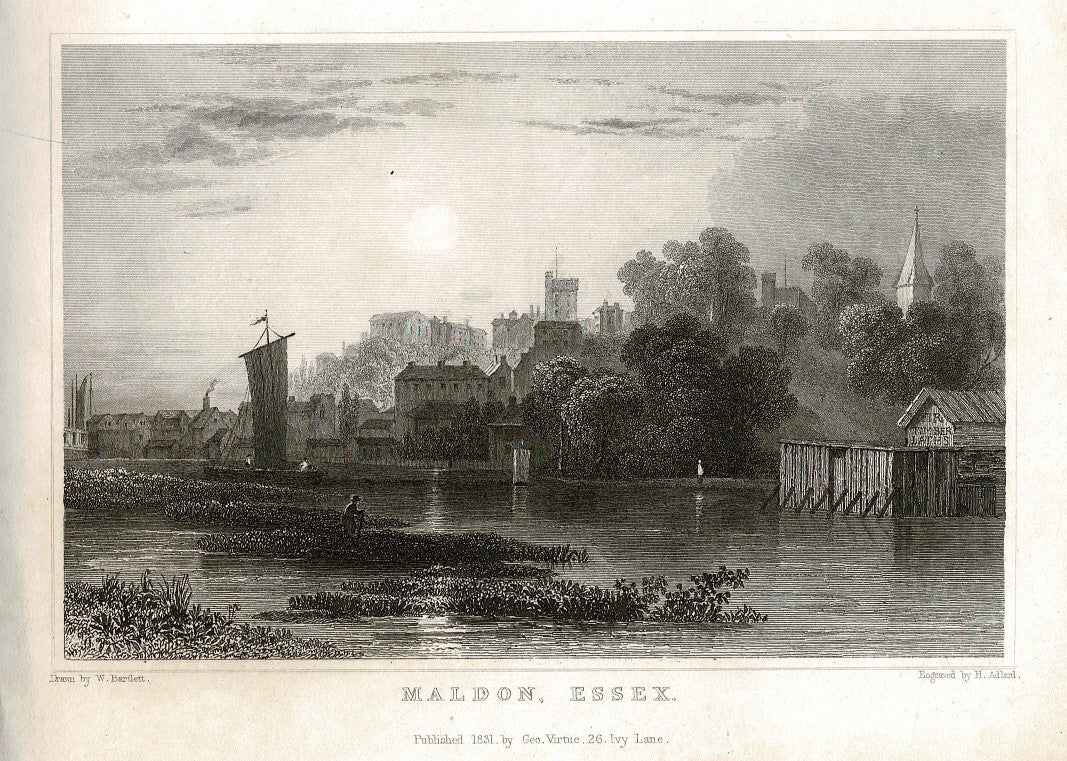 Maldon Essex antique print published 1831