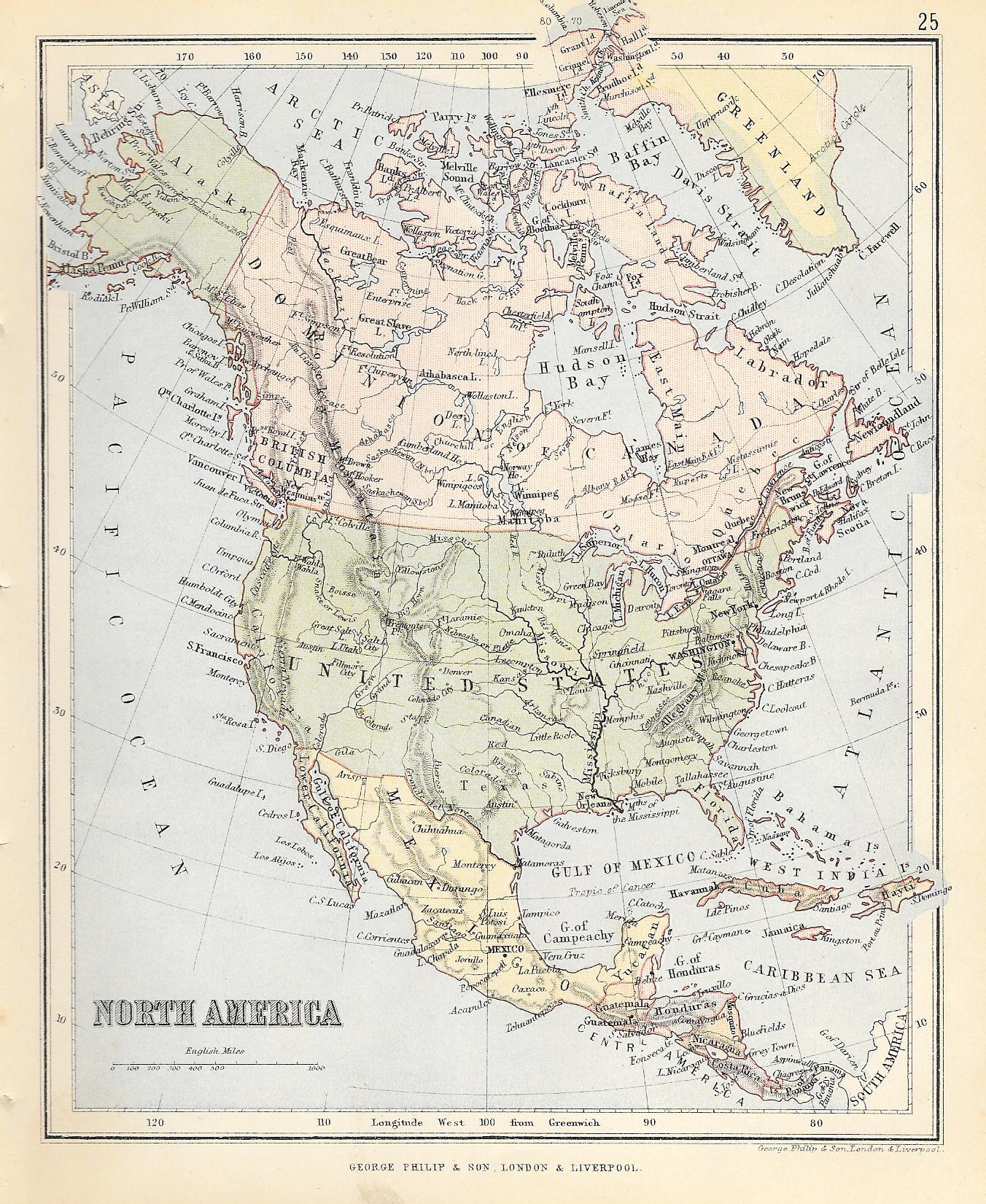 North America antique map – Maps and Antique Prints