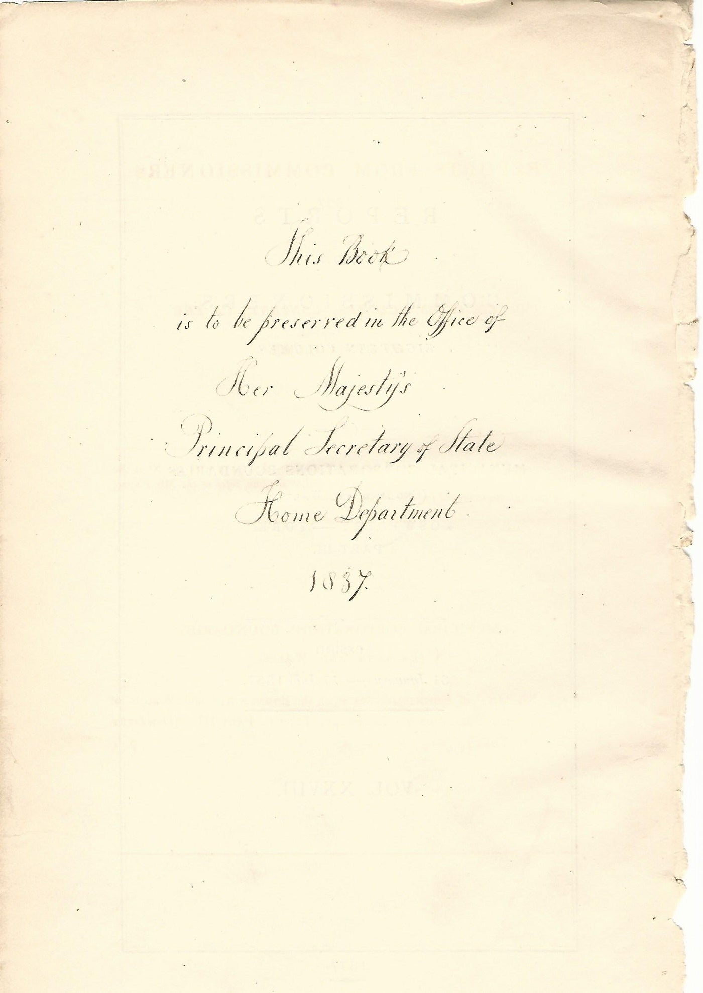 Stratford upon Avon antique map Boundary Commission 1837