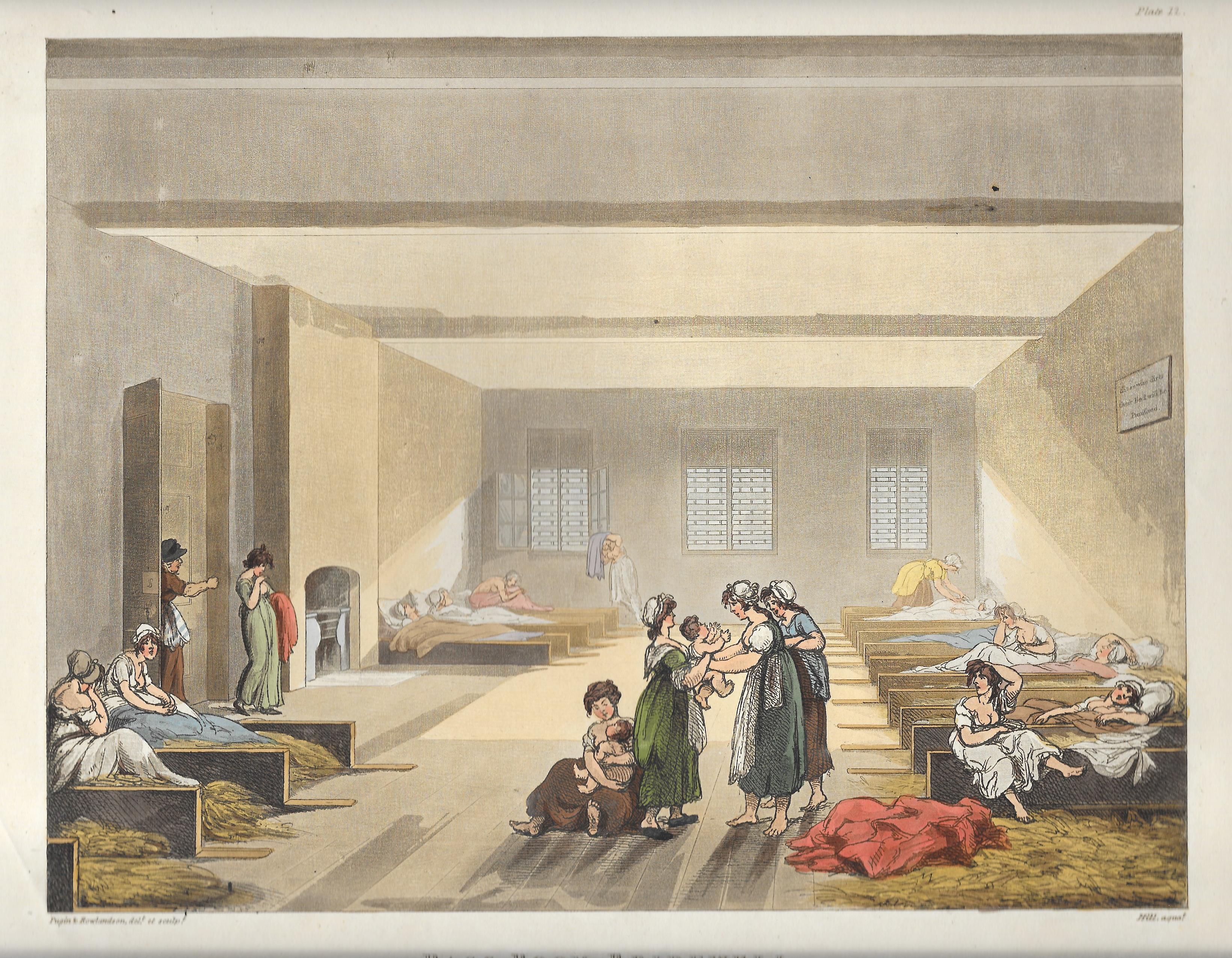 Bridewell Prison Pass Room Blackfriars London antique print 1808 ...