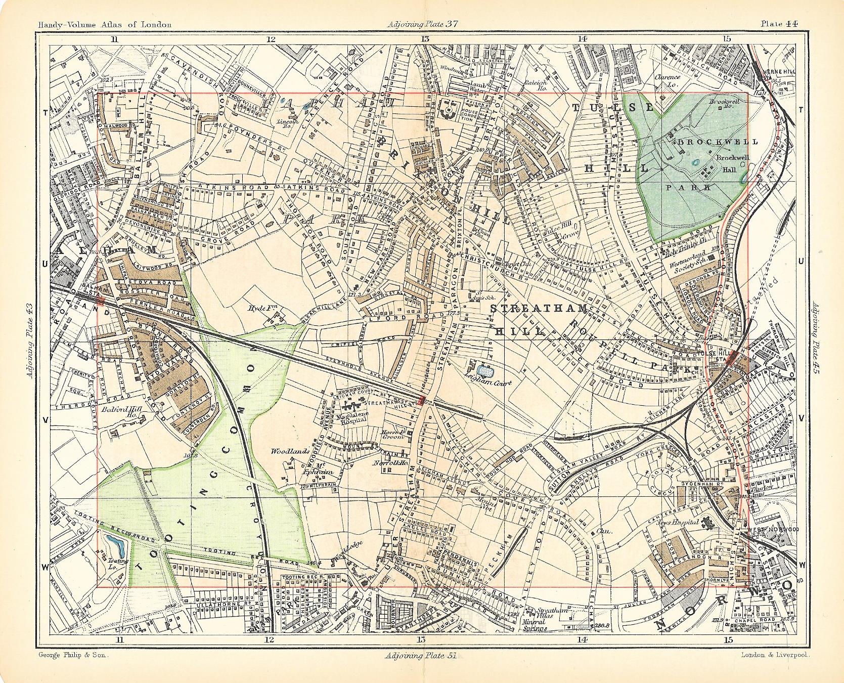 Streatham Hill antique map – Maps and Antique Prints