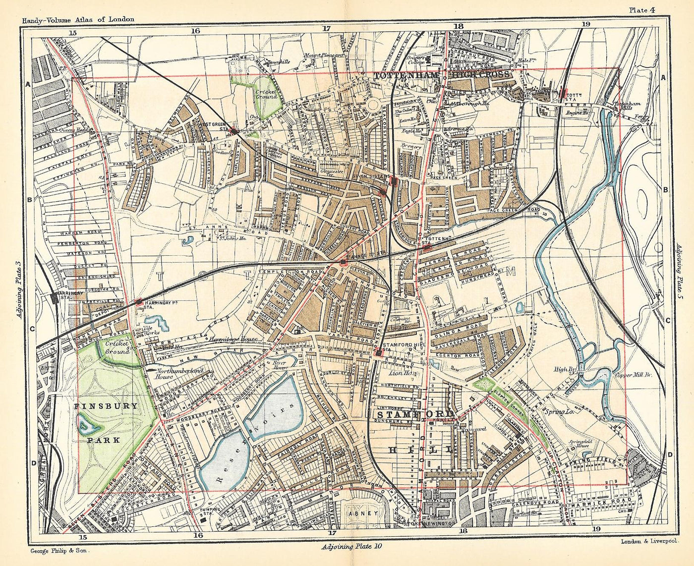 Tottenham antique map