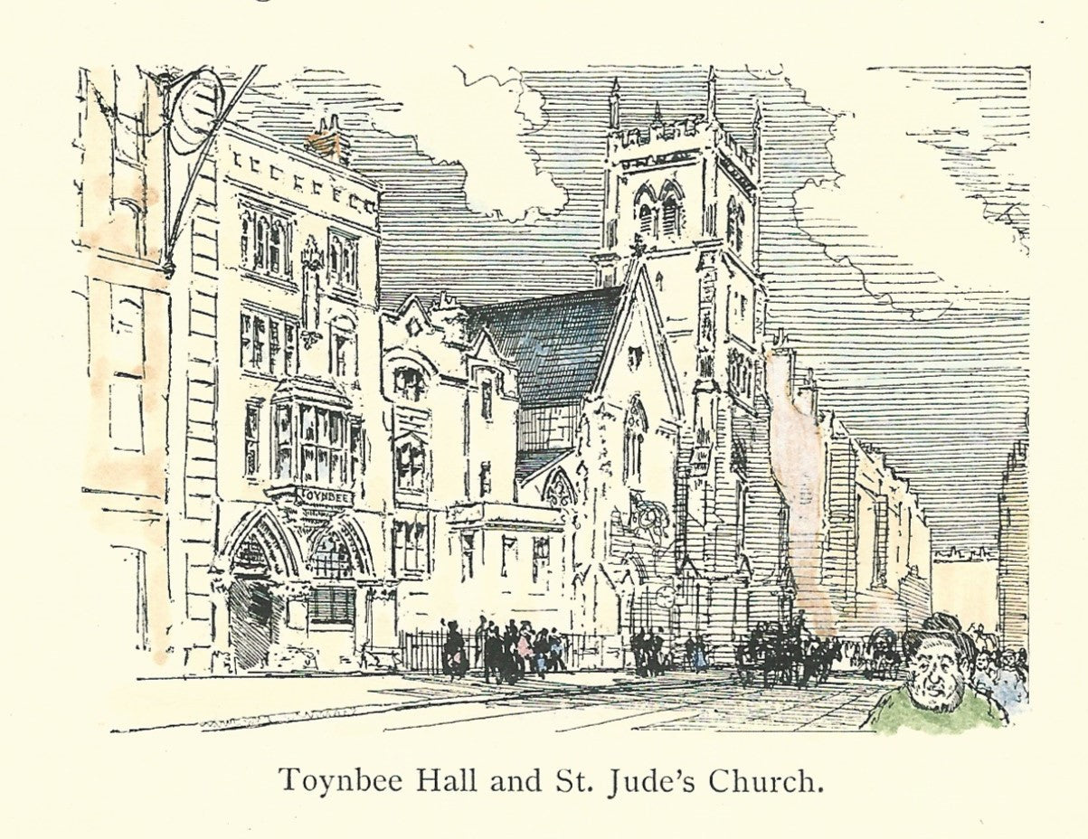 Toynbee Hall Commercial Street antique print 1902