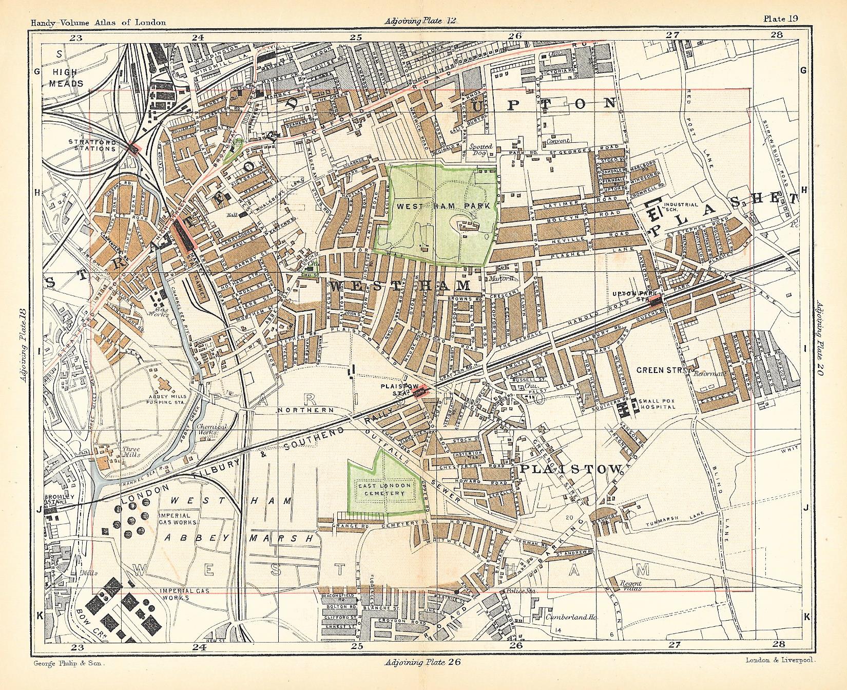 West Ham antique map – Maps and Antique Prints