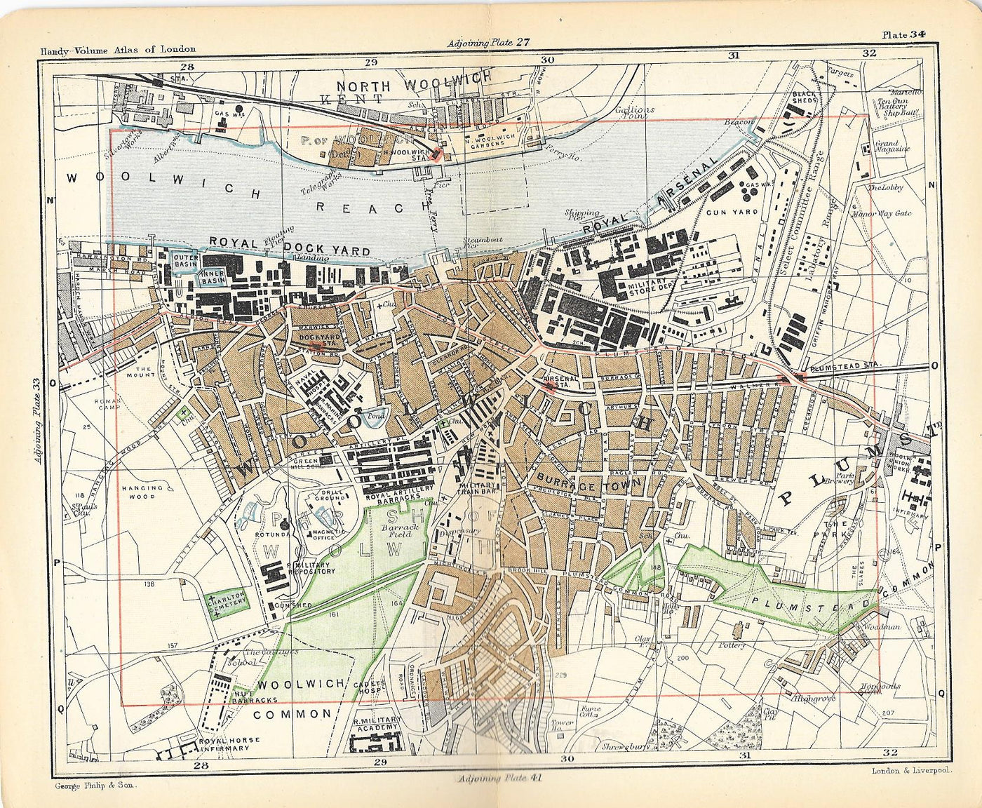 Woolwich antique map