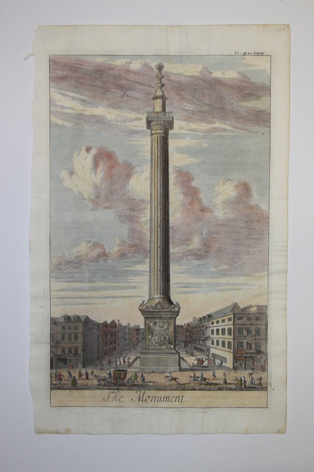 Monument antique print from Stow's 1720 edition.