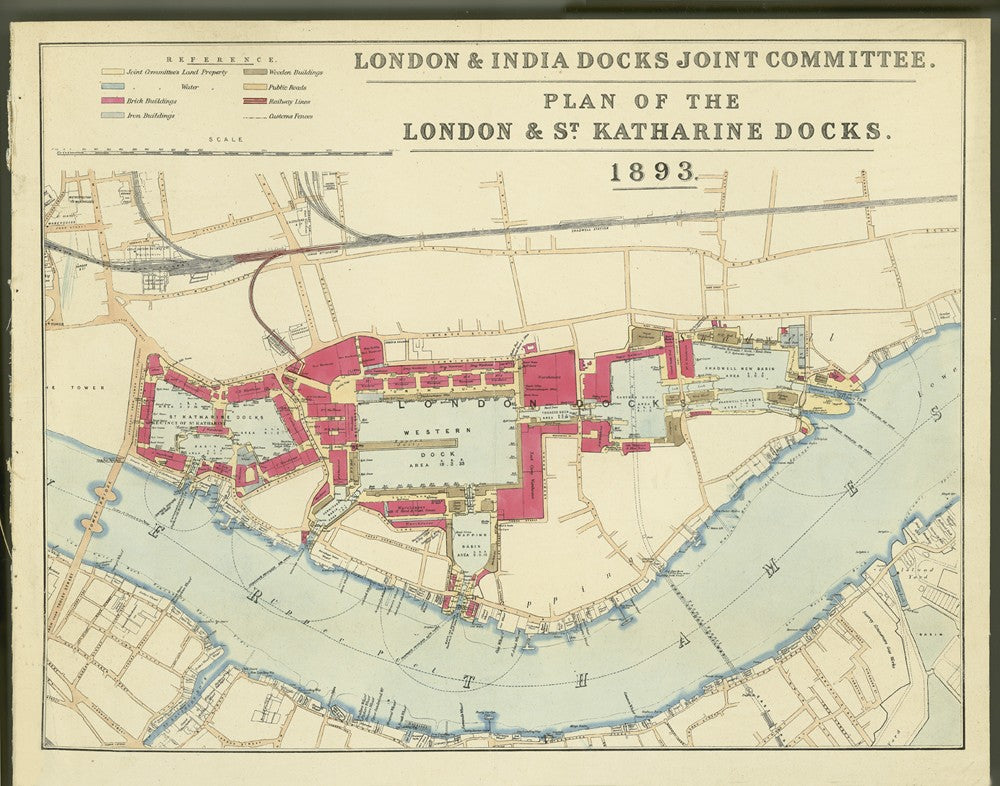 St Katherine's Dock and London Docks Wapping – Maps and Antique Prints