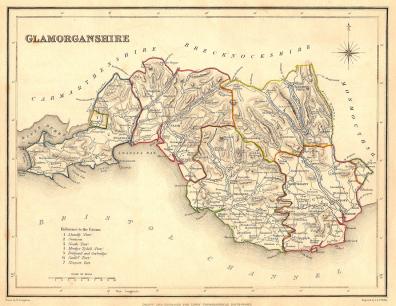 Glamorganshire Wales parliamentary boundaries antique map 1835 – Maps ...