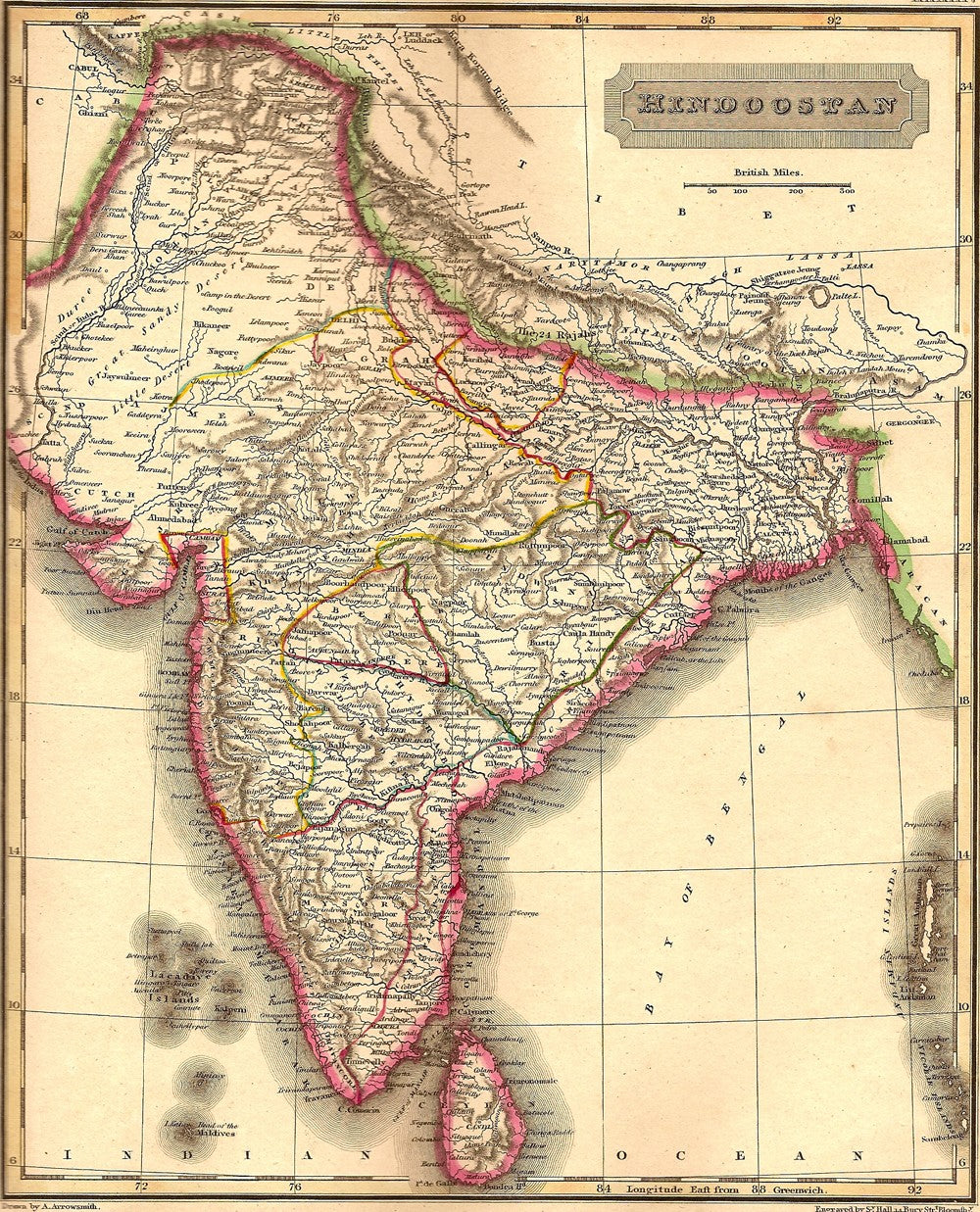 India Hindoostan antique map – Maps and Antique Prints