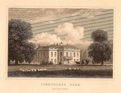 Cokethorpe Park Oxfordshire antique print 1847