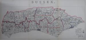 Sussex antique map 1888