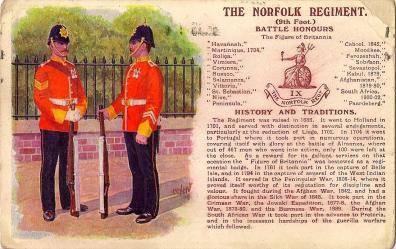 Norfolk Regiment British Army antique postcard 1913 – Maps and Antique ...