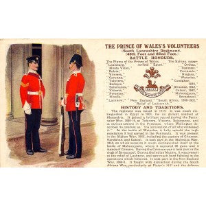 South Lancashire Regiment British Army antique postcard 1913