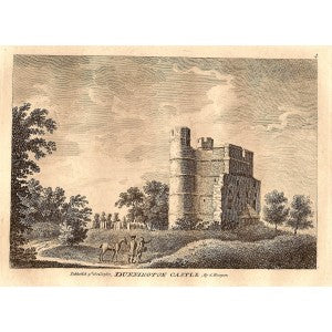 Donnington Castle Berkshire antique print 1783