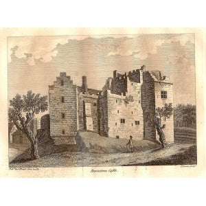 Beverston Castle Gloucestershire antique print 1785