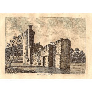 Caister Hall Norfolk antique print 1784