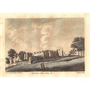 Farnham Castle Surrey antique print 1785