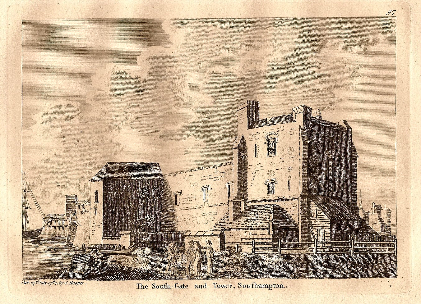 Southampton South Gate & Tower Hampshire 1784